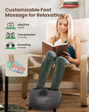 Heycool 2026 Upgrade FSA Eligible HSA Foot Massager, Shiatsu Foot Massager Machine with Heat and Compression for Plantar Fasciitis Neuropathy, Remote Control, Gifts, Size 14