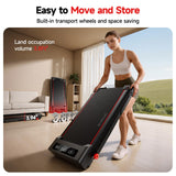 RHYTHM FUN Treadmill with Incline, Walking Pad with Handle Bar,300lbs Walking Pad with APP, Portable Folding Walking Treadmills for Home/Office with Low Noise
