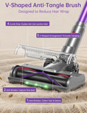 OXVAC Cordless Vacuum Cleaner, 60KPa 650W Stick Vacuum with 80Mins Runtime, Smart AUTO Mode, Anti-Tangle Brush, Self-Standing Vacuum Cleaner for Home, Pet Hair, Carpet & Hardwood Floor, Purple