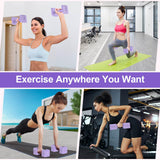 Hezeyferg Adjustable Dumbbells Set of 2, Hand Weights Sets with 5 Levels 3lb, 5lb, 7lb, 9lb, 11lb, Adjustable Weight Dumbbells for Women/Men Home Gym Full Body Workout (Purple) Hezeyferg