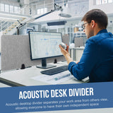 4 Pack Acoustic Desk Divider Soundproof Desk Privacy Panel Freestanding Desk Partitions 47.3" x 16" (Light Gray) Yaomiao