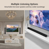 Elimavi Sound Bars for TV with Subwoofer - Detachable 2-in-1, 2.1 Deep Bass Surround Sound System, Bluetooth 5.3 & RCA, for TV, PC Gaming & Home Theater