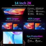 Tablet 14 Inch Android 15 Tablets, 2000*1200 IPS Display Tablets