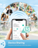 AUE Doorbell Camera Wireless, 2K HD Video Doorbell with Ring Chime, Battery Operated, Night Vision, 2-Way Audio, PIR Motion Detection, 2.4Ghz WiFi, IP66 Waterproof