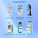 Erchineko USB Speakerphone Conference Speaker with 4 Mic Array 8MP Camera Noise Reduction for Self Service Terminal Kiosk Bank Smart Device