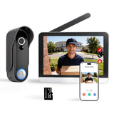 SIMBAILAI Wireless Video Doorbell with 7-Inch 1080p Full Touchscreen | Motion Detection | Two-Way Audio | Night Vision & 160° Wide-Angle | Tuya App Remote Unlock | IP65 Weatherproof | No Subscription