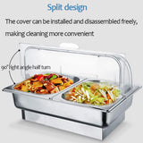 JIIPOREGJ Catering Food Warmers,9L Electric Chafing Bowls Food Warmers Serving with Lids for Parties, Commercial Buffet Servers and Warmer to Keep Food Fresh,600W Decoration