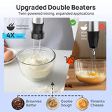 Consciot 7-in-1 Immersion Blender Handheld Max 1100W, Stick Emulsifier with Entire Stainless Steel Blender Shaft, Trigger Speed Control, 800ml Beaker, 600ml Chopper, Beaters, Frothers, Hooks & Masher