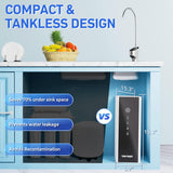 Vortopt DR2 1000GPD Tankless RO Water Filter System Under Sink
