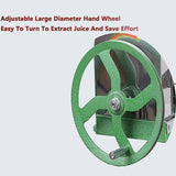 Commercial Manual Cane Juice Machine – 3-Roll Stainless Steel Juicer & Grinder, Countertop Sugar Cane Extractor for Fresh Juice, Sweet Sorghum & Molasses Production