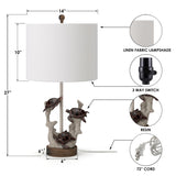 Sea Winds Trading Lux Lighting 27'' Turtles Coastal Seaside Table Lamps (Set of 2) 3-Way Switch