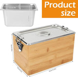 Compost Bin With Lid 1.2 Gal Countertop Compost Kitchen Scrap Indoor Large Compost Bucket