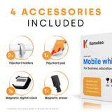 Rolling Dry Erase Board 48 x 36 - Large Portable Magnetic Whiteboard with Stand - Double Sided Easel Style Whiteboard with Wheels - Mobile Standing Whiteboard for Office, Classroom & Home KAMELLEO