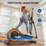 Niceday Elliptical Exercise Machine, Elliptcal Machine for Home, 16IN Stride Elliptical Machine, Elliptcal Training Machine with 16 Level Resistance, 400LBS Loading Capacity