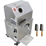 Sugar Cane Juicer Electric Sugarcane Press Vertical Sugar Cane Ginger Press Juicer Sugarcane Juice Extractor 3 Stainless Steel Rollers Juice Press Machine 300Kg/H with 2 Knives 110V HQHAOTWU