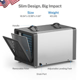 Yaufey 70 Pints Energy Star Commercial Dehumidifier with Pump for 5000 Sq. Ft. Crawl Space, Basement, Industrial, 10-98% RH Humidity Control, 24/7 Continuous Drainage, TUV Certified, 5-Year Coverage