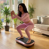 Mila Slim & Sculpt Vibration Plate Pro — Lymphatic Drainage & Weight Loss Connected Shake Exercise Machine, 255 Speeds Whole Body Workout Platform with App & Resistance Bands for Women