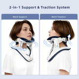 Cervical Traction Device, Lightweight & Adjustable Neck Stretcher for Neck Support, Cervical Neck Traction Device for Home Use, Neck Pain & Tension Relief, FSA-HSA Eligible (White)