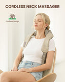 Heycool Cordless Neck Massager with Heat, FSA Eligible HSA 4D Deep Kneading Neck Shoulder Massager for Pain, Shiatsu Back Massager for Shoulder, Gifts for Women, Men