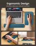 ProtoArc KMP50 Ergonomic Mouse Pad with Wrist Rest, Lycra Surface, Blue