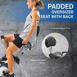 XTERRA Fitness Folding Exercise Bike, 225 LB Weight Capacity, Cordless, Battery Powered with Solid X-Frame Folding Design, Padded Seat and Handlebars, Adjustable Foot Straps, 8 Levels of Resistance XTERRA