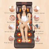 Full Body Massage Mat with Heat, 10 Vibrating Nodes, Adjustable Pillows & Heating Pads, Neck & Back Massager for Ultimate Muscle Relaxation (Grey)