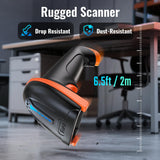 Tera Barcode Scanner with Battery Indicator: 2D Wireless, D5100 Orange