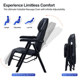 Ezencon Foldable Electric Massage Chair with Heat, Shiatsu, Kneading, Vibration, Full Body Relaxation, Adjustable Backrest & Neck Height,for Dad Mom Women Men