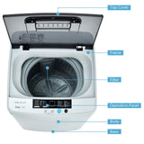 Giantex Full Automatic Washing Machine, 2 in 1 Portable Laundry Washer, 8.8lbs Washer and Spinner Combo, 1.04 cu.ft 10 Programs Built-in Drain Pump, Energy Saving Top Load for Apartment Dorm