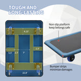 Heavy Duty Platform Truck, Push Cart Furniture Dolly with 1100Lbs Capacity and 5'' TPR 360 Degree Swivel Wheels for Loading and Storage 36x24Inch Lomive