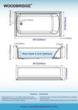 WOODBRIDGE 60” x 32” Alcove Soaking Bathtub in white with Left-Hand Drain Hole – Tub Only (No Wall Panels)