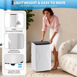 Portable Air Conditioner, 12000 BTU 5-in-1 Portable AC Unit, Cool Fan & Dry Remote Control Up to 550 Sq ft LED Display