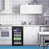Antarctic Star Beverage Refrigerator Cooler -120 Can Mini Fridge Glass Door for Soda Beer or Wine Constant Glass Door Small Drink Dispenser Clear Front for Home, Office Bar 3.2cu.ft