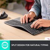 Logitech Ergo K860 Split for Business Wireless Keyboard - Graphite