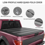 OEDRO Low-Profile Hard Quad-Fold Tonneau Cover for Colorado/Canyon 5.2ft