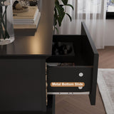 Mekminop Extra Large 9 Drawers Dresser for Bedroom, Wood Chest of Drawers with Gold Knobs, Tall Storage Dressers Organizer for Living Room, Hallway (63" W x 15.75" D x 39.4" H) (Black)