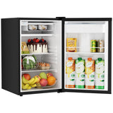 Antarctic Star 4.4 Cu.Ft Compact Refrigerator with Freezer,Single Door With a water tank and faucet,Removable Glass Shelves for Apartment/Dorm/Office,BLACK