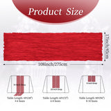 10 Pack Red 17 x 108 Inch Cheesecloth Table Runner - Boho Gauze Sheer Fabric for Wedding Baby Shower Party Home Decor