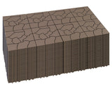 Mapleyard 216 PCS Plastic Interlocking Deck Patio Tiles, Brown, Stone