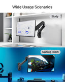 monTEK Single Monitor Wall Mount, Full Motion Spring Arm for 17-32" Screen