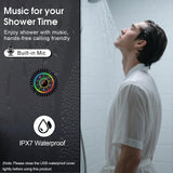 ZHINDVIS Bluetooth Speaker, Shower Speaker IPX7 Waterproof, Speakers Bluetooth Wireless with Rich Bass, Portable Speaker with LED Light, Suction Cup,8H Playtime