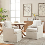 VKNOW Upholstered Dining Chairs Set of 4, Dining Room Chairs with Casters