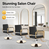ZAWAYINE Salon Chair,Barber Chair with Hydraulic Height Adjustable & 360° Swivel,Black Hair Salon Styling Chairs for Hair Stylist for Home, Barber Shop and Beauty Salon