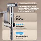 TENGPOLE Handheld Bidet Sprayer for Toilet & Bathroom, Adjustable Water Pressure Spray Gun with 304 Stainless Steel Hose, Bidet Faucet for Postpartum Care, Elderly, Muslim Shower, Easy to Install