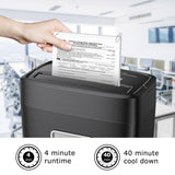 Paper Shredder, 8-Sheet Crosscut Shredder with 4.2 Gallon Bin Shred Credit Card/Mail/Staple/Clip, P-4 Security Level Document Shredder with Handle for Home Office (C261-C) bonsaii