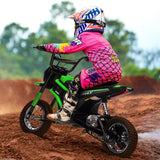 Garvee 24v Kids Electric Dirt Bike, 350w Electric Motorcycle for Boys & Girls with 3 Speed Levels Up to 14.3 MPH, Shock Absorbing Suspension, Off-Road Ride on Toy