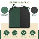Wellsin Chair Cushions for Dining Chairs 6 Pack - Kitchen Chair Cushions with Ties and Non-Slip Backing