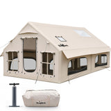 Inflatable Tent for Camping 8-12 Person, 4 Season Family Glamping Tent