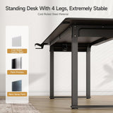 Standing Desk, 71x32 Inches Rectangle Stand Up Desk with 4 Legs, Dual Motor and Memory Controller