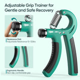 FitBeast Grip Strength Trainer Kit, Digital Grip Strength Tester with Adjustable Hand Gripper Strengthener & Soft Stress Ball for Daily Hand Recovery (Essential 3-in-1 Kit)